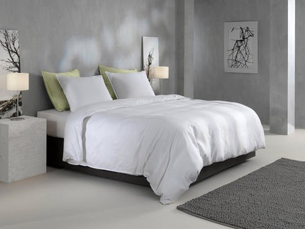 Heckettlane Dekbedovertrek Percalle, Crystal White, 240x200/220 cm