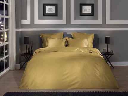 Heckettlane Dekbedovertrek Punto, satijn 240x200/220 cm, Amber gold