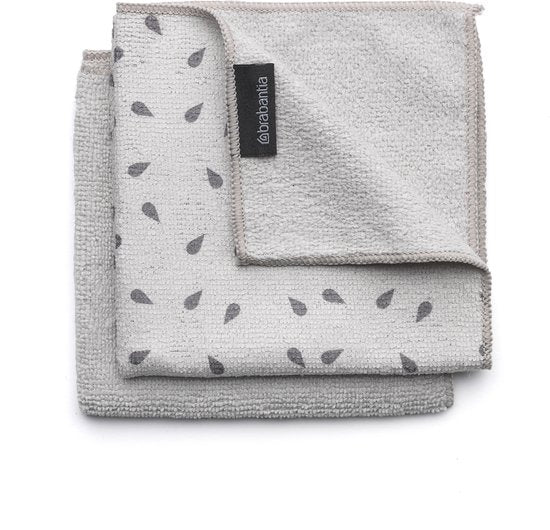 Brabantia SinkSide Schoonmaakdoekjes Microvezel set van 2 stuks - Light Grey