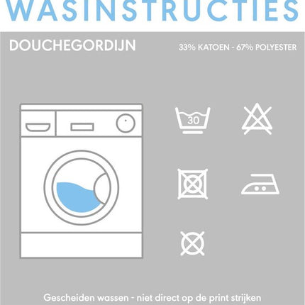 Douchegordijn Double 180/200 grijs