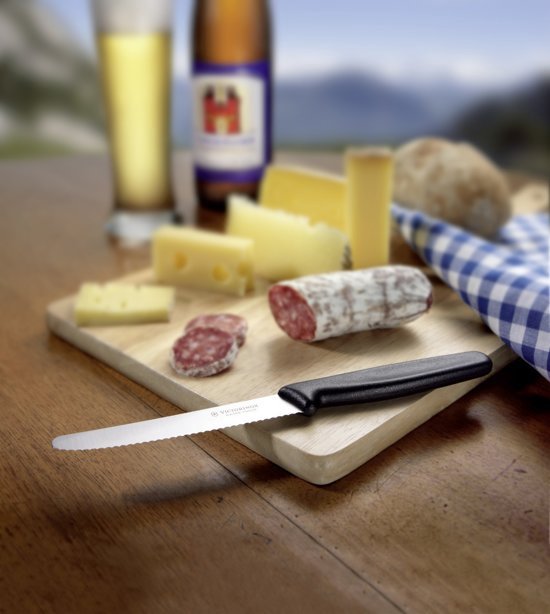 Victorinox Swiss Classic Tomaten-/ broodmes 11 cm - zwart