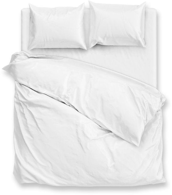 Heckettlane Dekbedovertrek Percalle, Crystal White, 240x200/220 cm