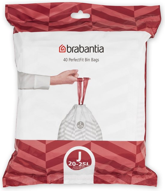 Brabantia PerfectFit Afvalzakken - 23 liter - Code J - 40 stuks
