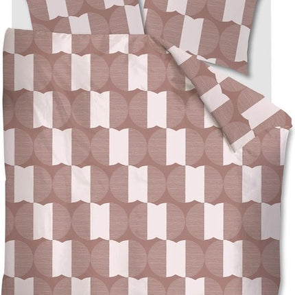VT Wonen Dekbedovertrek Check Mate Terra 240x200/220 cm