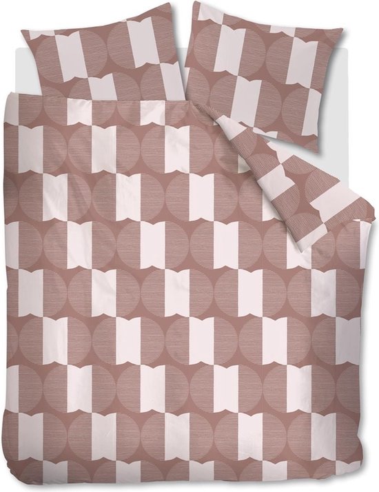 VT Wonen Dekbedovertrek Check Mate Terra 240x200/220 cm