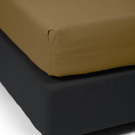 Essenza Minte satijnen hoeslaken 90x210 Olive