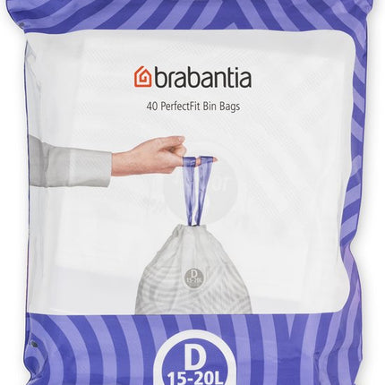 Brabantia PerfectFit Afvalzak Code D 40 st -  15-20 L