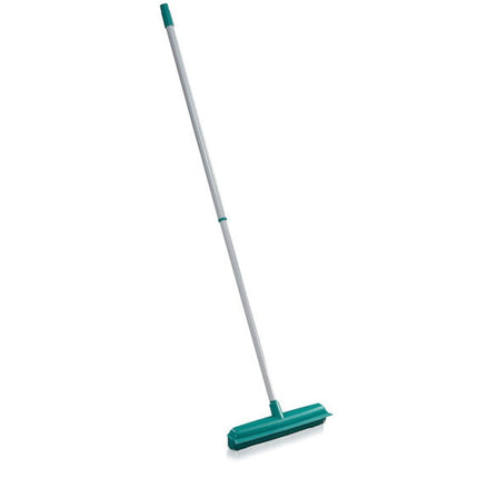 Leifheit Classic suprabezem/rubberen bezem + telescoopsteel 80-140cm