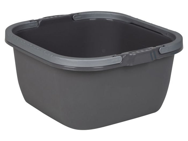 Bo-Camp Afwasbak Camping - vierkant - 13 liter - grijs
