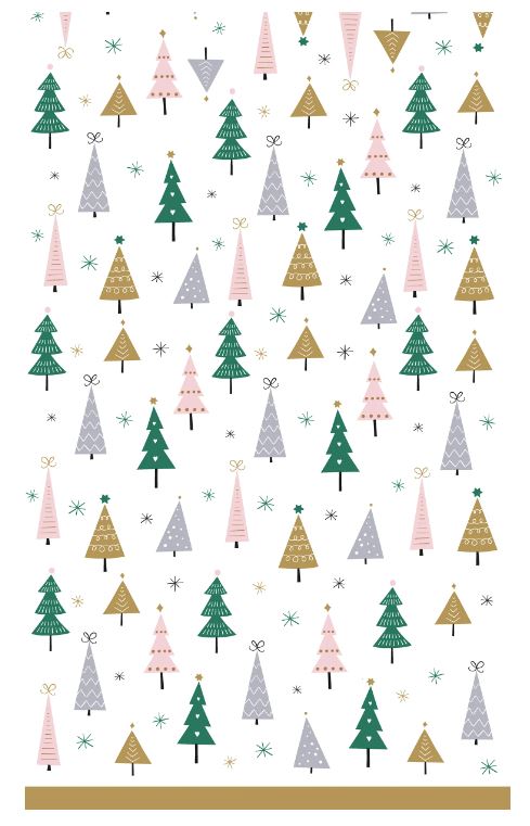 Duni tafelkleed Noel Trees - 138x220cm