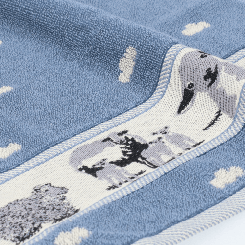 Bunzlau Castle Keukendoek Sheep - Grey Blue