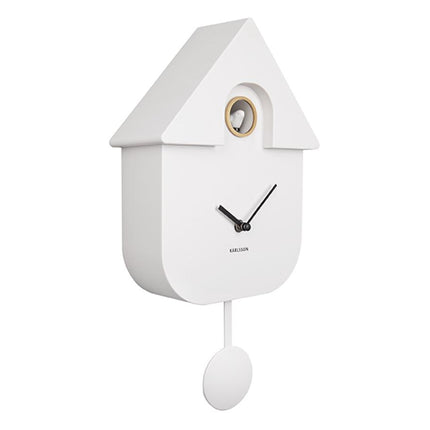 Karlsson Wall Clock Modern Cuckoo ABS - 41x8,5x21,5cm - white