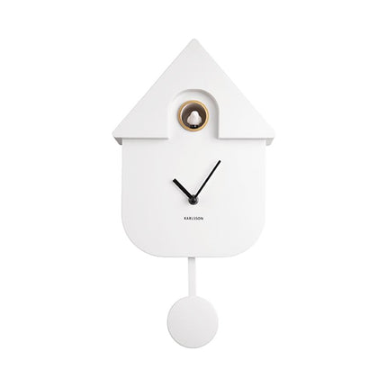 Karlsson Wall Clock Modern Cuckoo ABS - 41x8,5x21,5cm - white