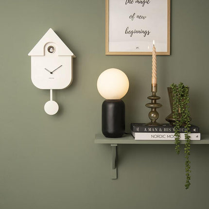 Karlsson Wall Clock Modern Cuckoo ABS - 41x8,5x21,5cm - white