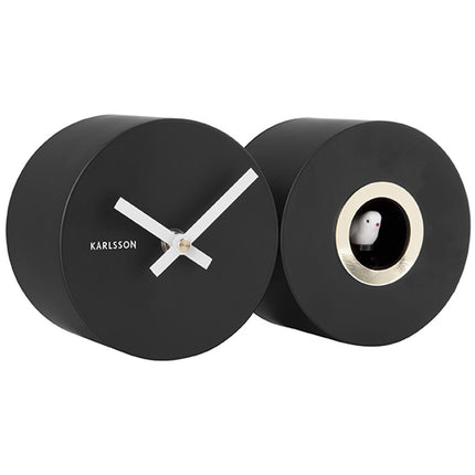 Karlsson Wall Clock Duo Cuckoo - matt black