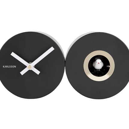 Karlsson Wall Clock Duo Cuckoo - matt black
