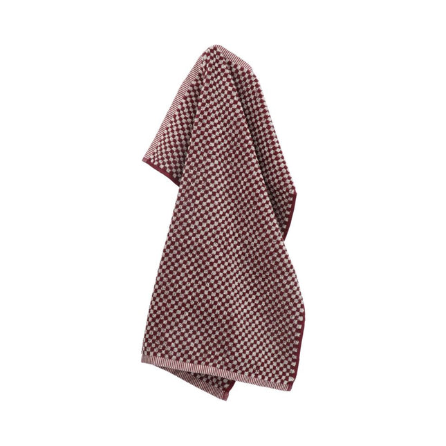 Bunzlau Castle Keukendoek Small Check - Burgundy