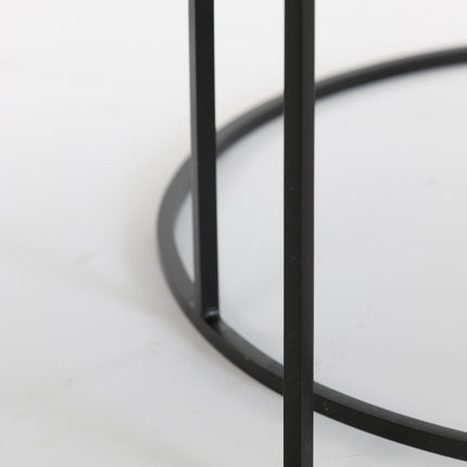 Salontafel S/2 Ø61x37+Ø76x41 cm PRIMO zwart-brons+mat zwart