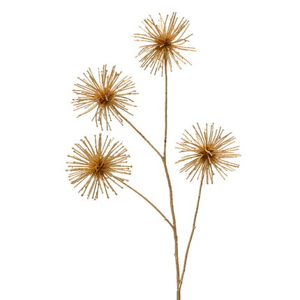 Decoratieve tak met bloemen 85 cm - goud