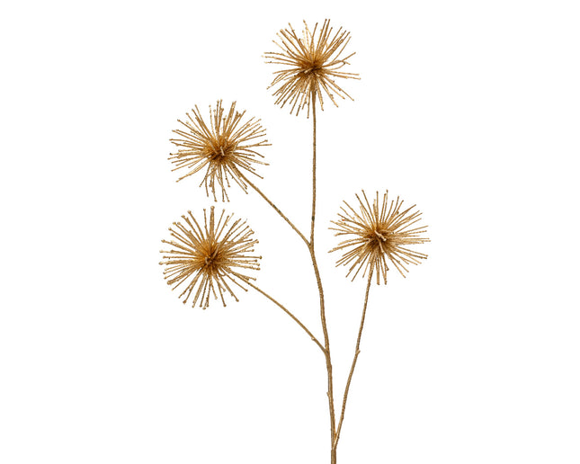 Decoratieve tak met bloemen 85 cm - goud