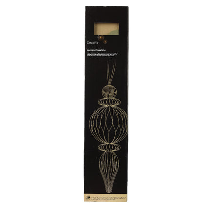 Ornament - papier - wgroen - Ø 34 x H. 80 cm
