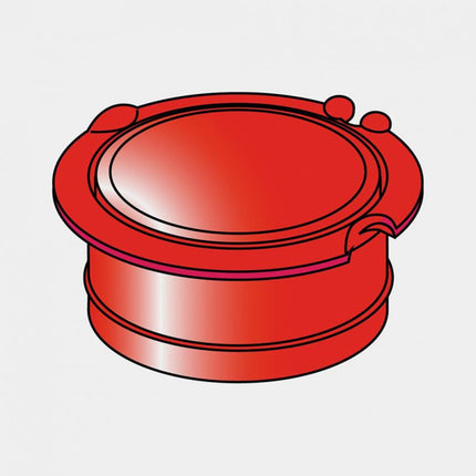 Brabantia afdekdop grondanker 45 mm rood