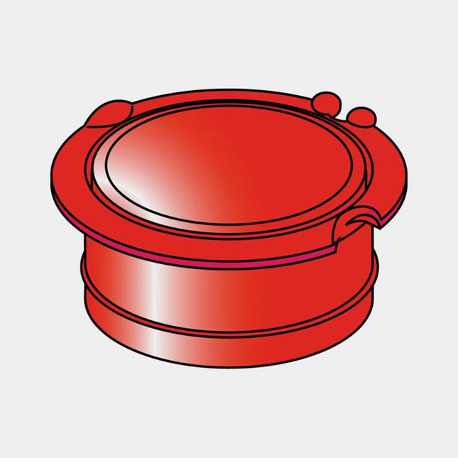 Brabantia afdekdop grondanker 45 mm rood