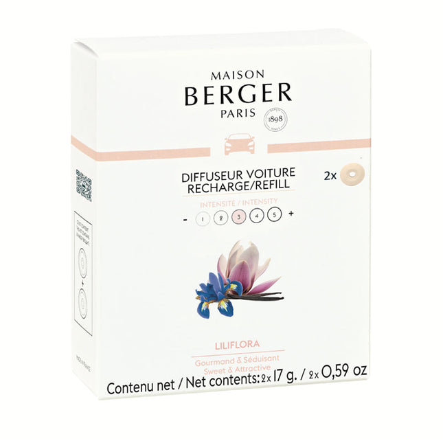 Maison Berger Autoparfum navulling 2 stuks Liliflora