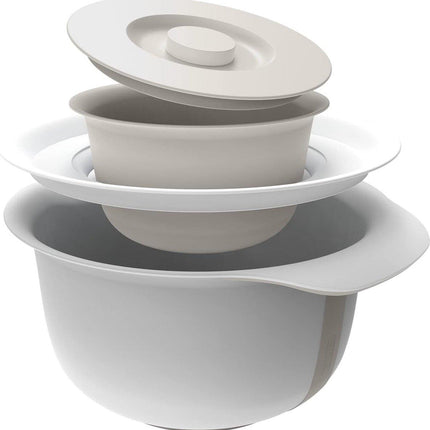 Rotho Beslagkom 4L met spatdeksel - Fresh Cool Grey