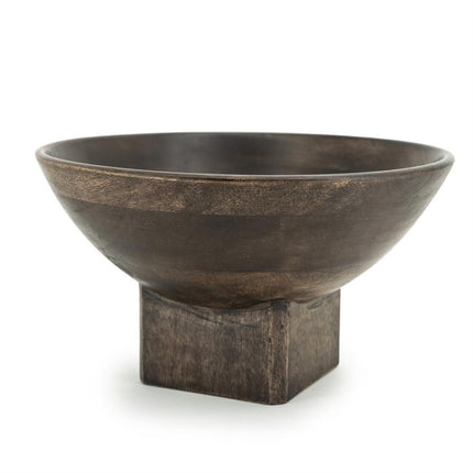 BY-BOO vaas/schaal Bora large - 30x30x17cm- mangohout brown