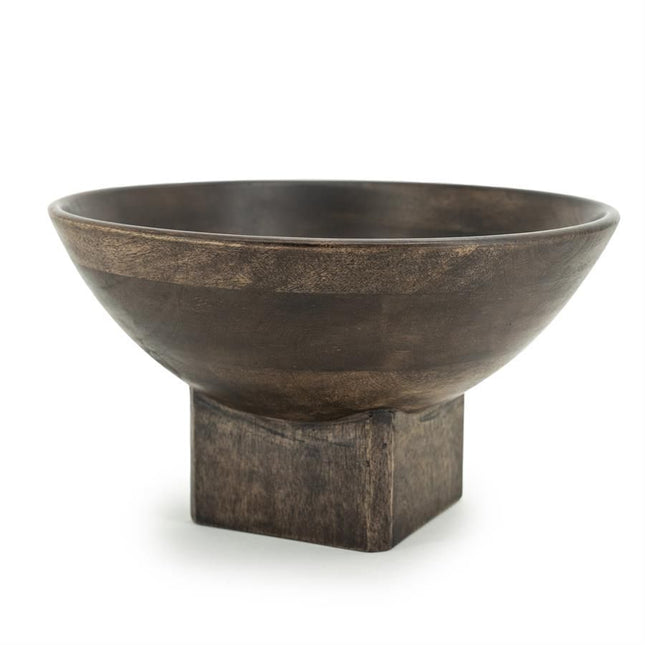 BY-BOO vaas/schaal Bora large - 30x30x17cm- mangohout brown
