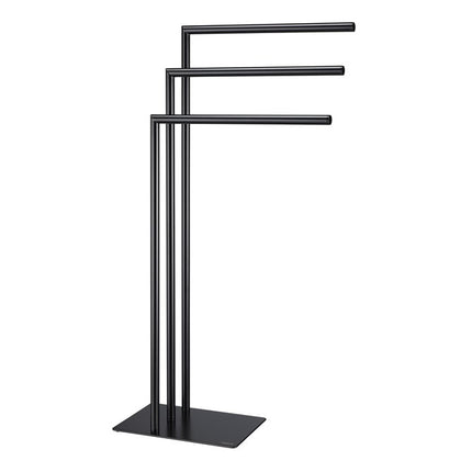 Tube handdoekrek 3 arm. kleur: zwart