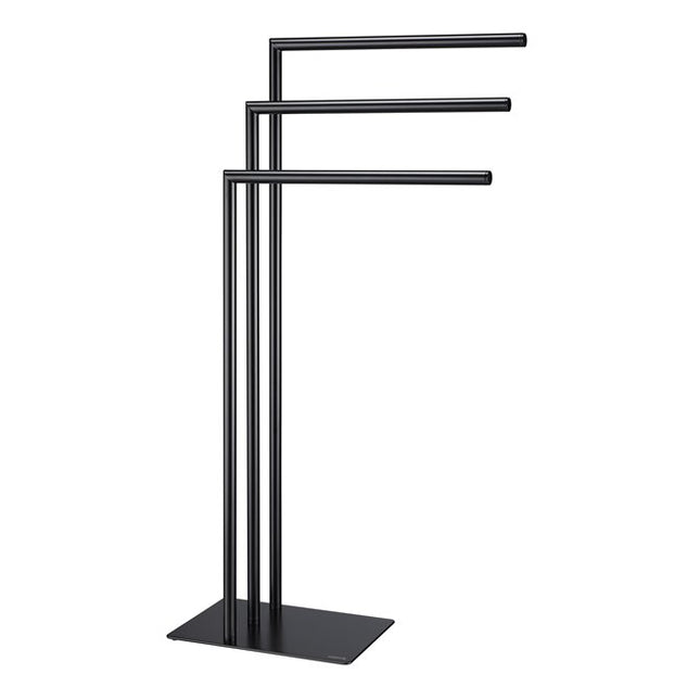 Tube handdoekrek 3 arm. kleur: zwart