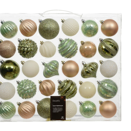 Kerstballen kunststof - 30 stuks - Ø 7cm
