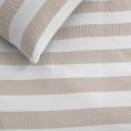 Riviera Maison Dekbedovertrek Striped Sand 240x200/220 cm, showmodel