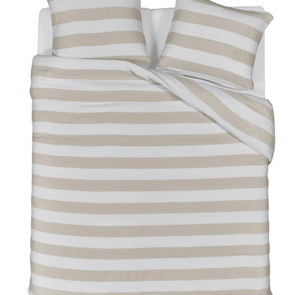 Riviera Maison Dekbedovertrek Striped Sand 240x200/220 cm, showmodel