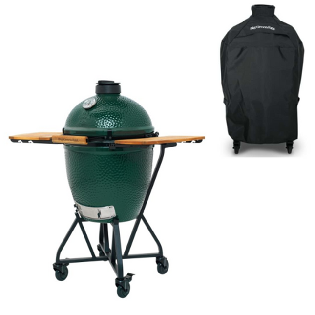 Big Green Egg Medium met Integgrated Nest & Handler, zijtafels en hoes
