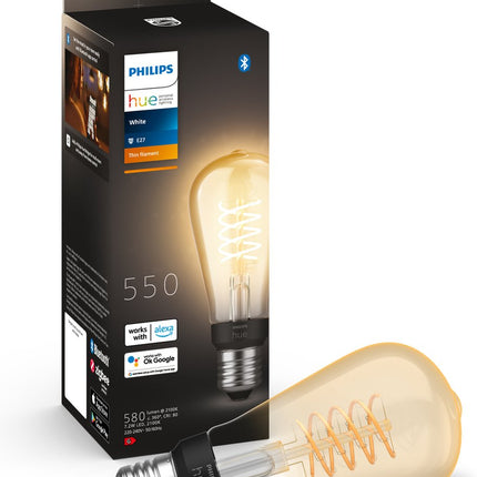 Philips HueW 7.2W Fil ST64 E27 EUR