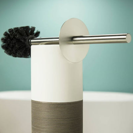 Doppio Toiletborstel met houder, bruin