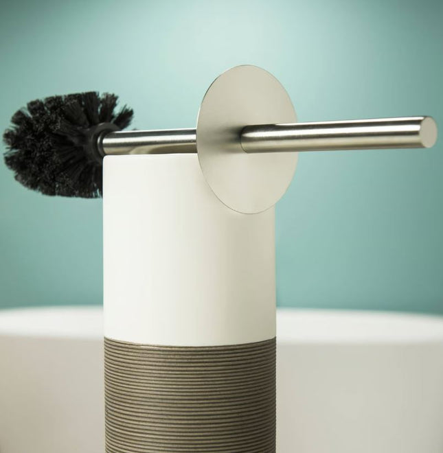 Doppio Toiletborstel met houder, bruin