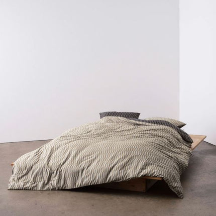 Marco Polo Dekbedovertrek Sillia 140x200/220 Oak beige, showmodel, nog 1 stuks