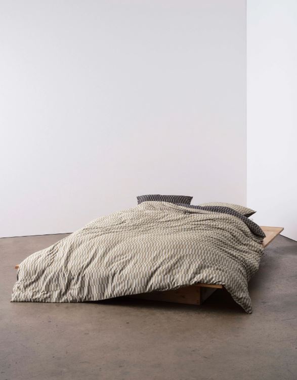 Marco Polo Dekbedovertrek Sillia 140x200/220 Oak beige, showmodel, nog 1 stuks