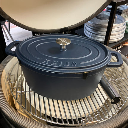 Keij Kamado Casserole, 30cm, 6 liter, blue enamel