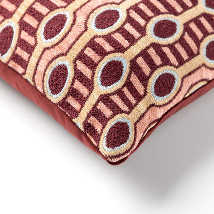 Dutch Decor sierkussen Liro 30x50 cm Maroon Banner