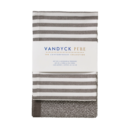 Vandyck - keukentextiel set kleur: espresso