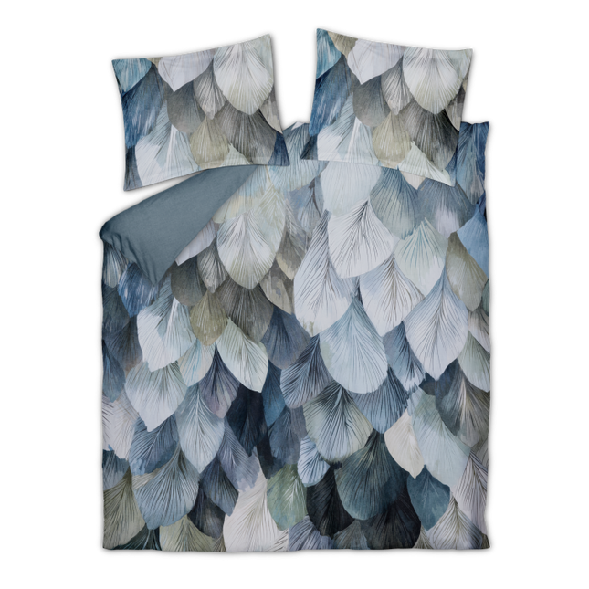 Vandyck Dekbedovertrek Dawnpetal, Blauw/Grijs 240x200/220 cm