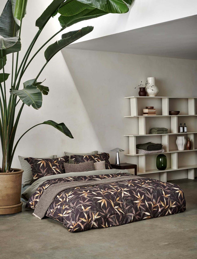 Vandyck Dekbedovertrek Zen Garden 140x200/220 cm dark chocolate, laatste