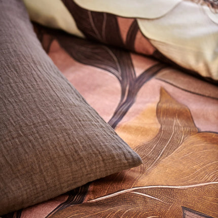 Vandyck Dekbedovertrek Floravine, Oud Roze/Bruin 140x200/220 cm