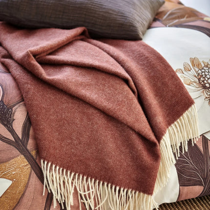 Vandyck Dekbedovertrek Floravine, Oud Roze/Bruin 140x200/220 cm
