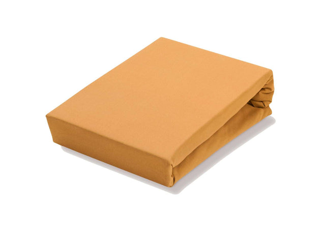 Hoeslaken Vandyck JERSEY SUPREME. Maat: Lits-jumeaux. Kleur: sandy gold 117
